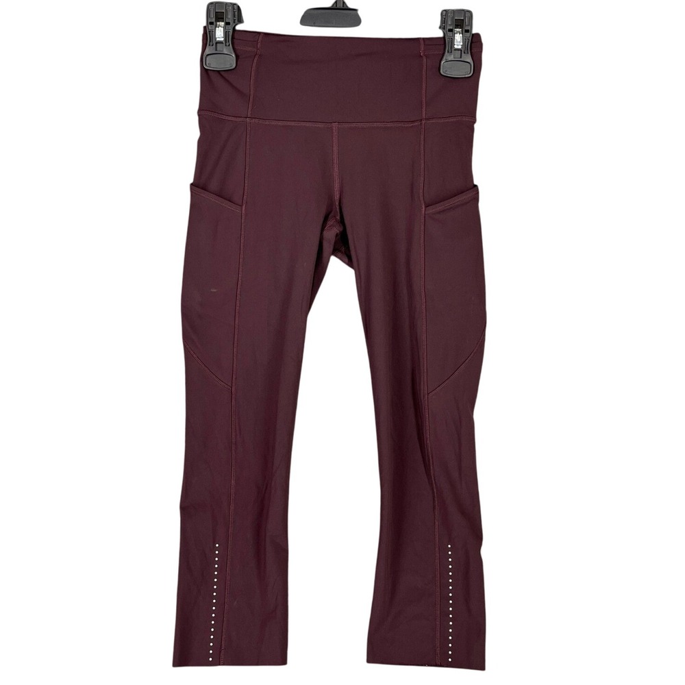 Lululemon Fast And‎ Free Tight Leggings Women 4 Pocket Reflective Running